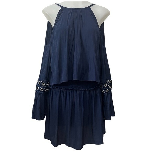 Ramy Brook Libby Dress Navy Blue Size Small - Picture 2 of 9